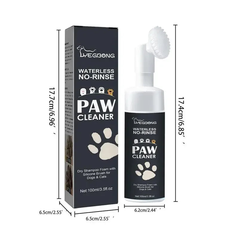 🐾 Nettoyant Mousse pour Pattes – Avec Brosse en Silicone Intégrée
