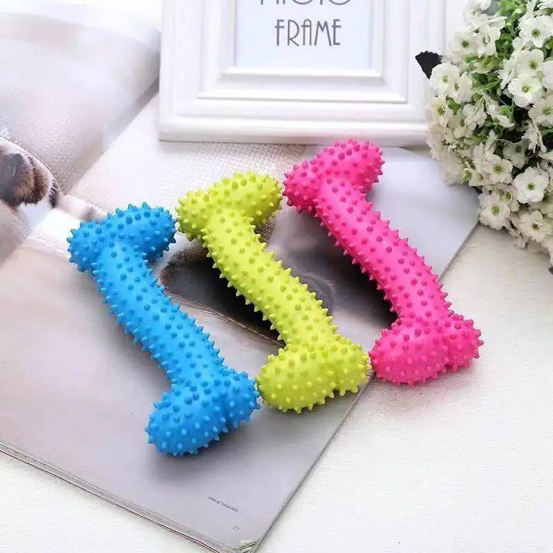 🦷 Jouet à Mâcher en Caoutchouc pour Chiens 🐶💛