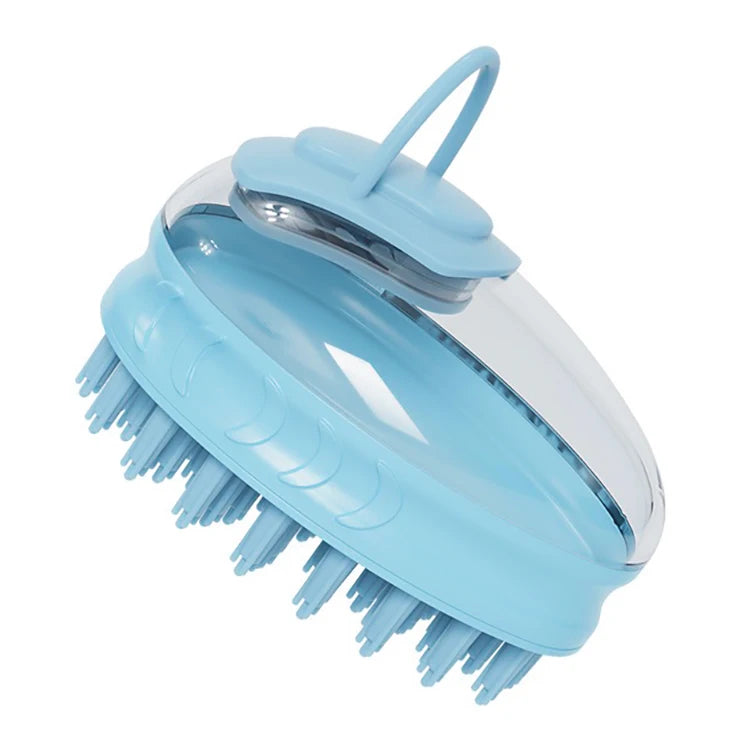 🐾 Brosse de Bain & Toilettage 2-en-1 pour Chiens et Chats – Avec Réservoir à Shampooing