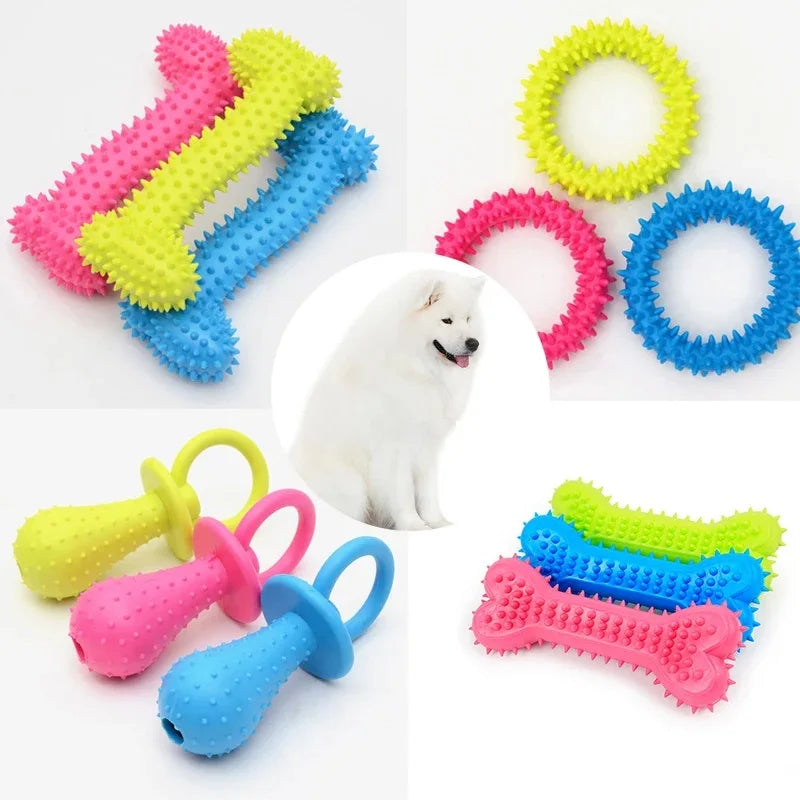 🦷 Jouet à Mâcher en Caoutchouc pour Chiens 🐶💛
