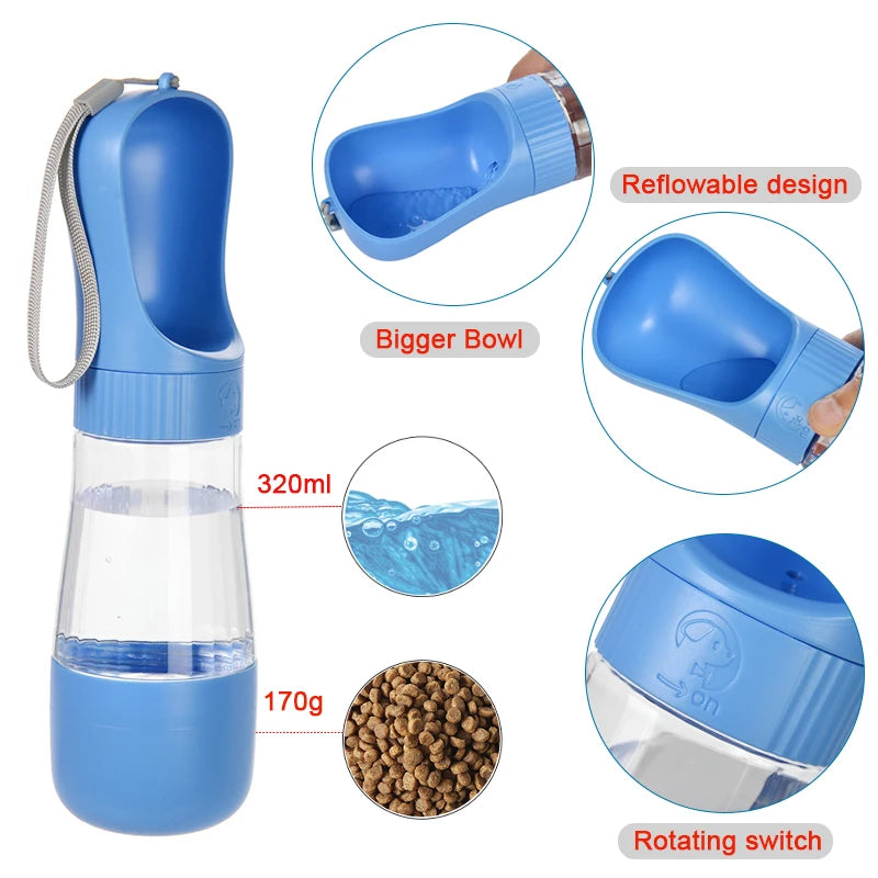 Bouteille d’Eau Portable 2-en-1 pour Chien – Gamelle et Distributeur 🐶💧